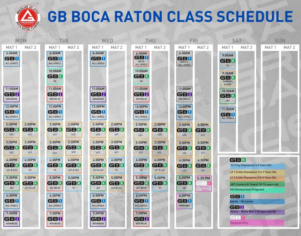 Weekly Class Schedule